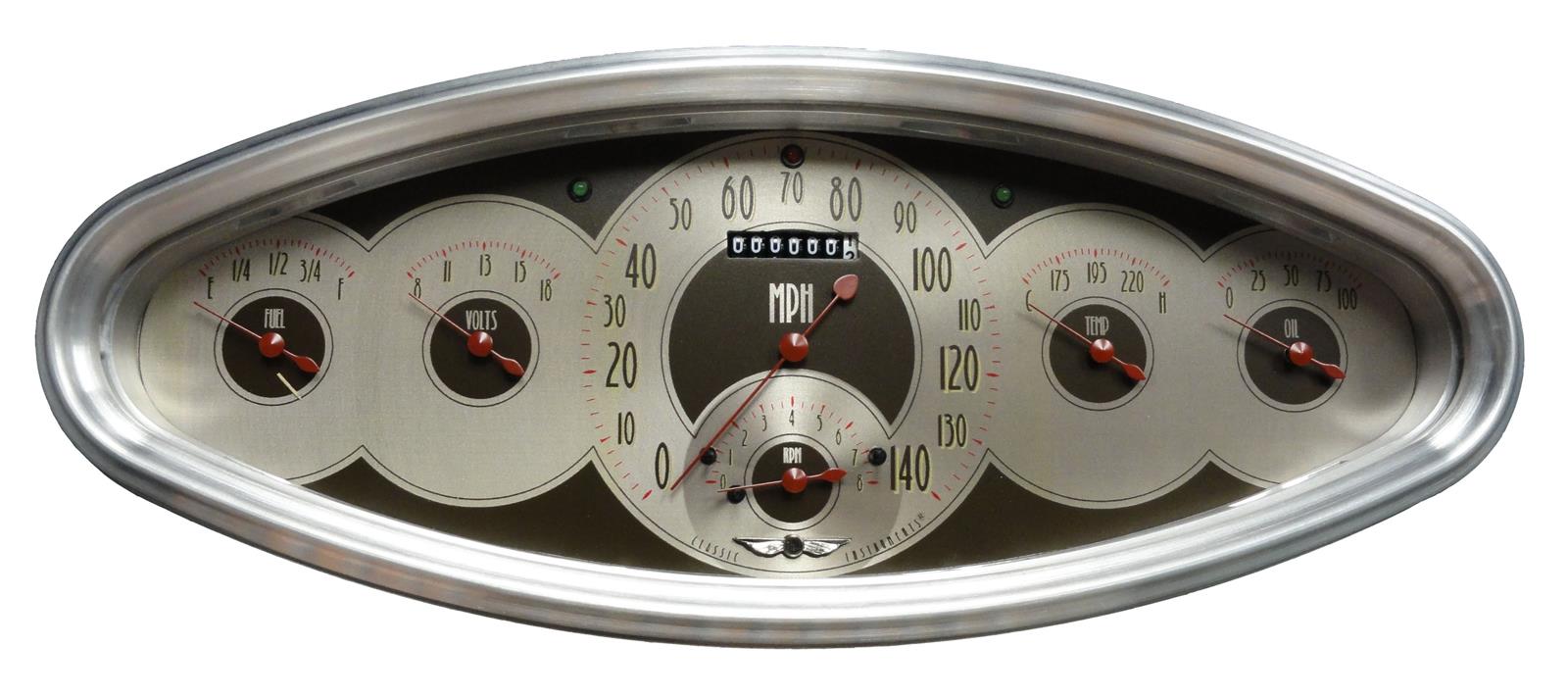 Classic Instruments All-American Nickel Series Gauge Sets AN6400PB