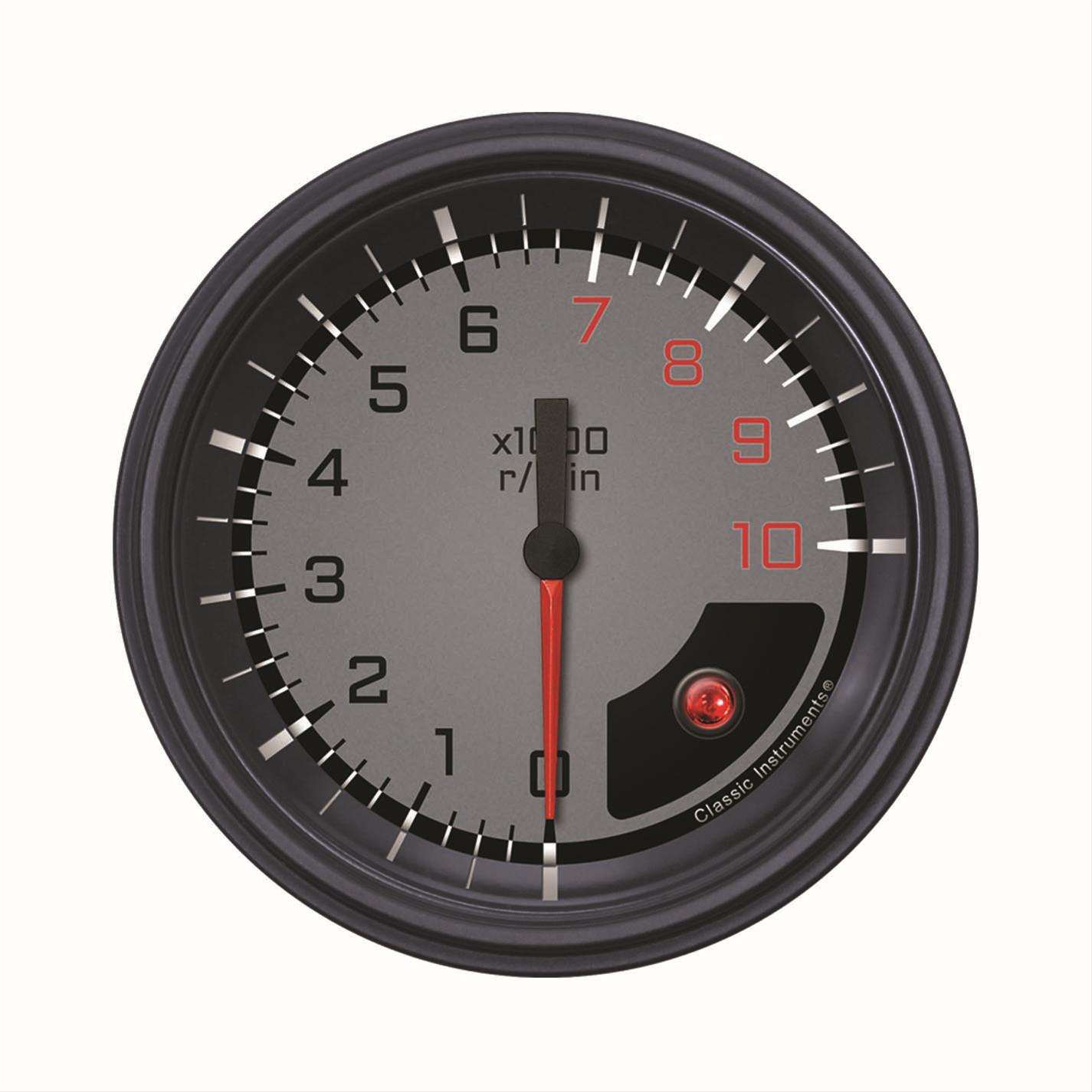 Classic Instruments Auto Cross Gray Series Tachometers AX10GBLF