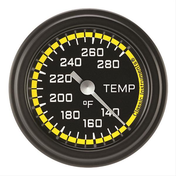 Classic Instruments Auto Cross Yellow Series Gauges AX126YBLF-06