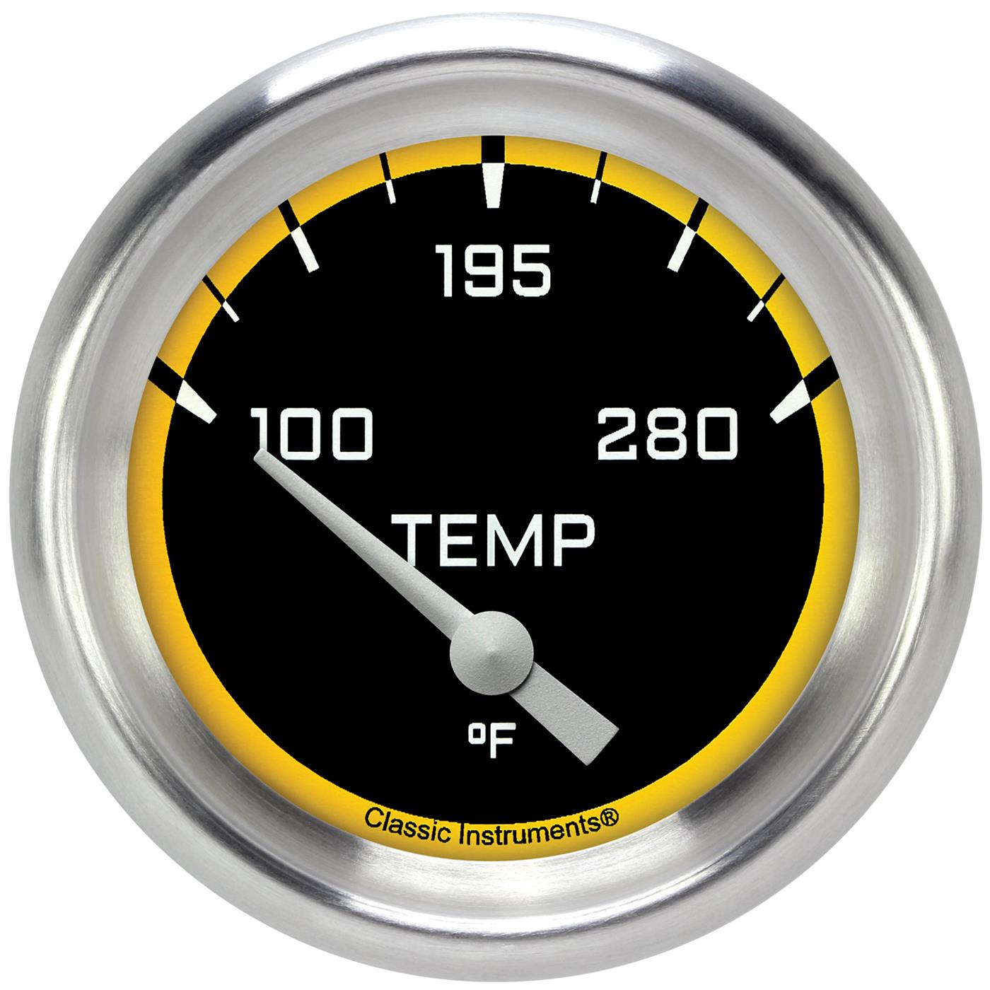 Classic Instruments Auto Cross Yellow Series Gauges AX226YAPF-08