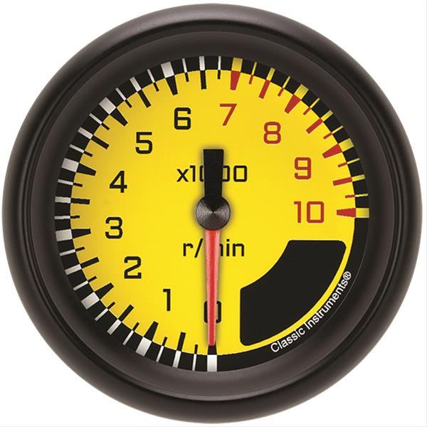 Classic Instruments Auto Cross Gray Series Tachometers AX383YBPF