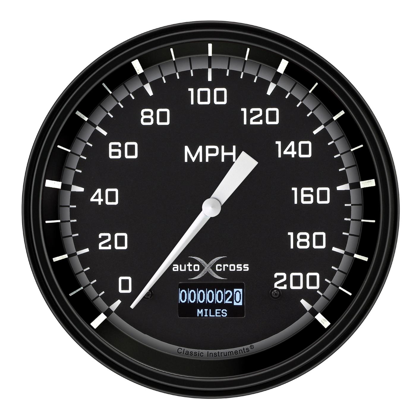 Classic Instruments Auto Cross Yellow Series Speedometers AX56DGBLF