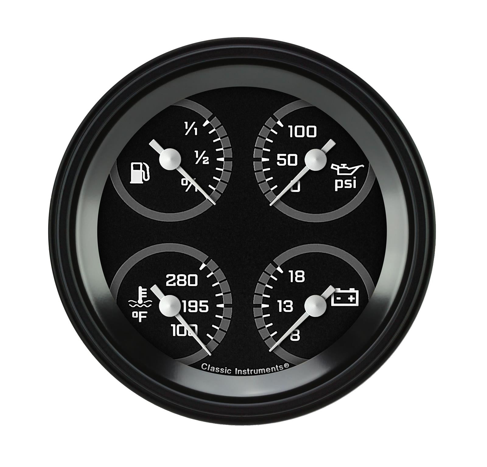 Classic Instruments Auto Cross Gray Series Gauges AX73GBLF