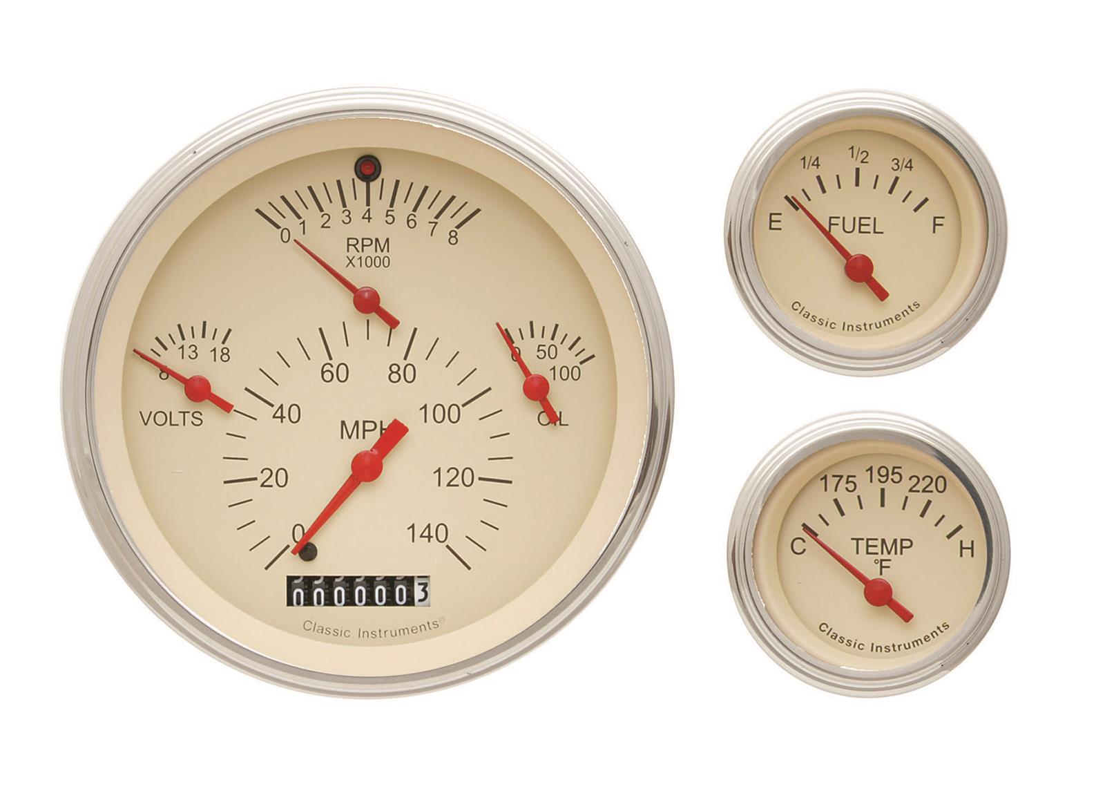 Classic Instruments Gauge Kits and Instrument Clusters CH01TSLF-LS