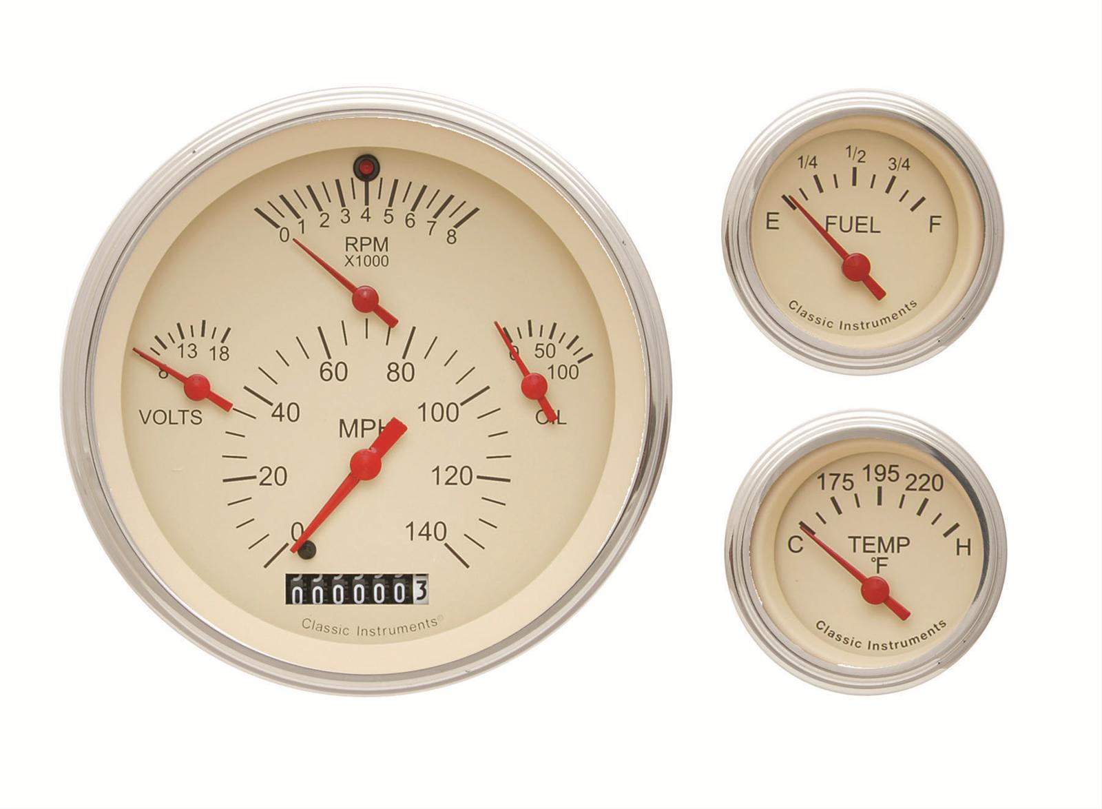 Classic Instruments 1957 Chevy Package Gauge Sets CH01TSLF