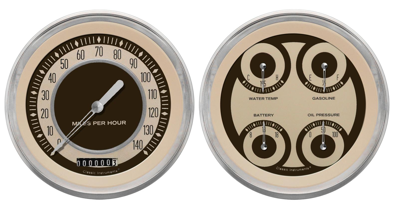 Classic Instruments 1947-53 Chevy Pickup Package Gauge Sets CT47NT52
