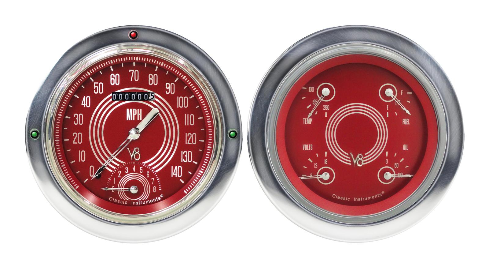 Classic Instruments 1954-55 Chevy Pickup Package Gauge Sets CT54V8RS62