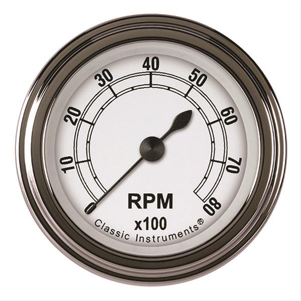 Classic Instruments Classic White Series Tachometers CW183SLF