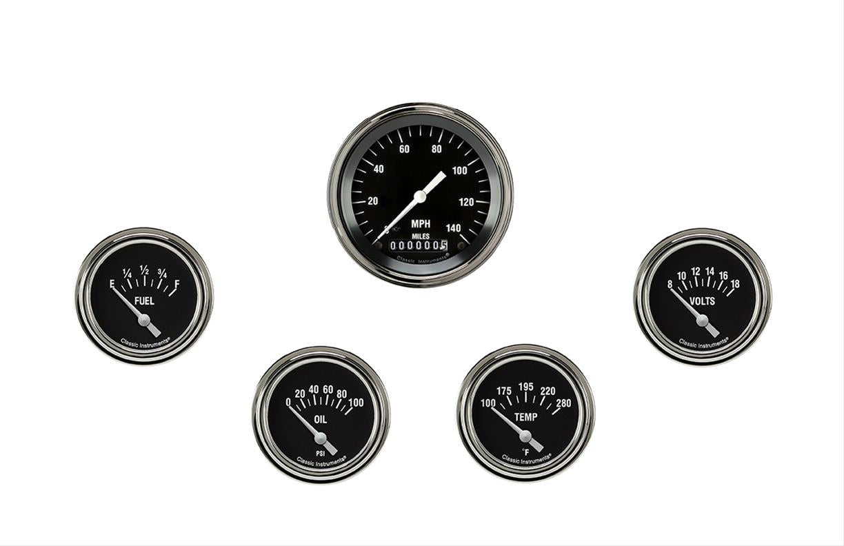 Classic Instruments Hot Rod Series Gauge Sets HR200SLF