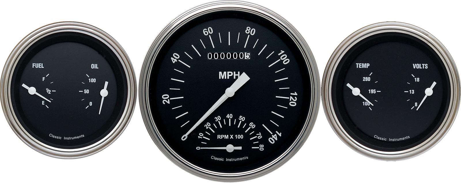 Classic Instruments Hot Rod Series Gauge Sets HR61SLF