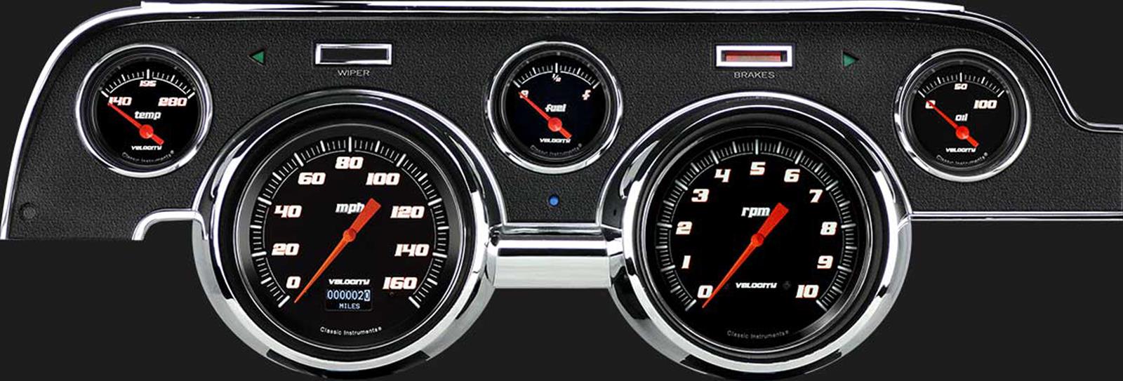 Classic Instruments 1967-68 Mustang Package Gauge Sets MU67DVSB