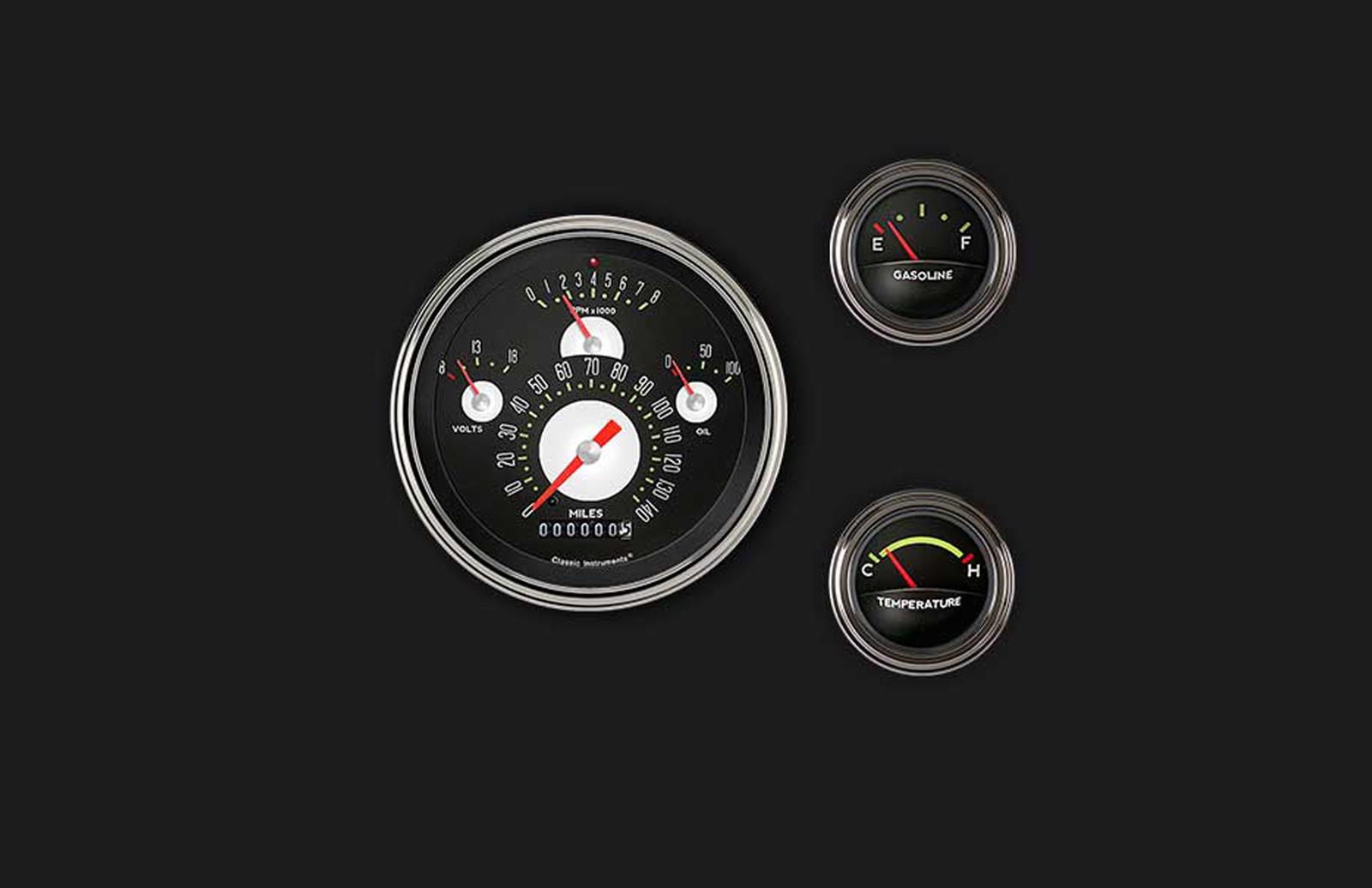 Classic Instruments Tetra Series Gauge Sets TE01ASLF