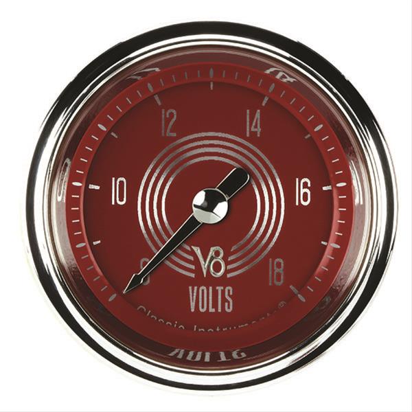 Classic Instruments V8 Red Steelie Series Gauges V8RS130SHC