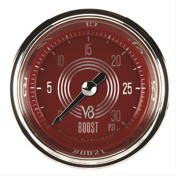 Classic Instruments V8 Red Steelie Series Gauges V8RS142SHC