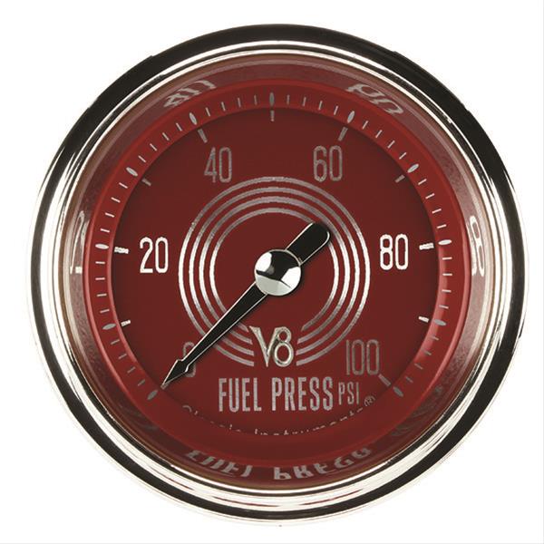 Classic Instruments V8 Red Steelie Series Gauges V8RS146SHC