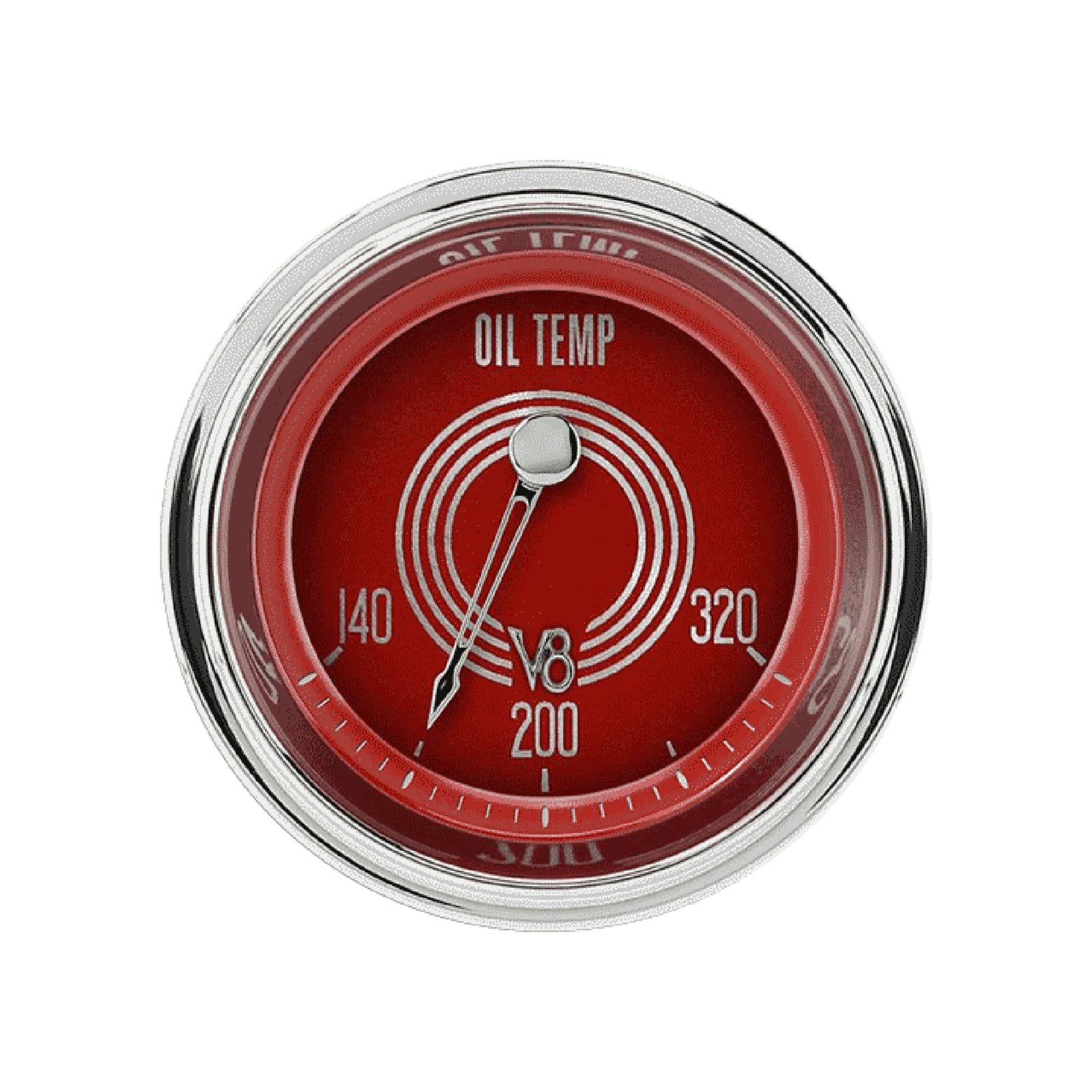 Classic Instruments V8 Red Steelie Series Gauges V8RS28SHC