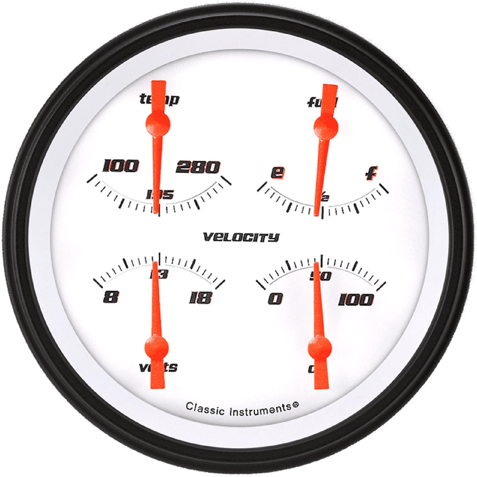 Classic Instruments Velocity Series Gauge Sets VS78WBLF