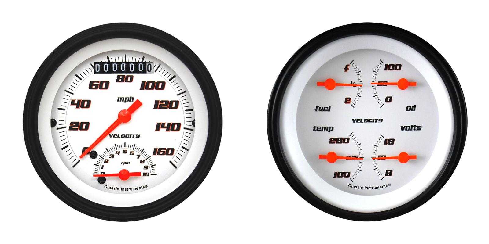 Classic Instruments Velocity Series Gauge Sets VS32WBLF