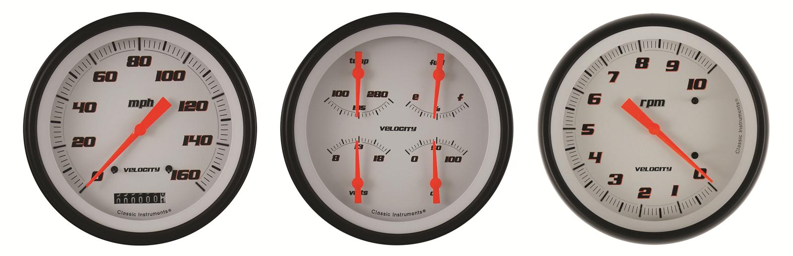 Classic Instruments Velocity Series Gauge Sets VS53WBLF