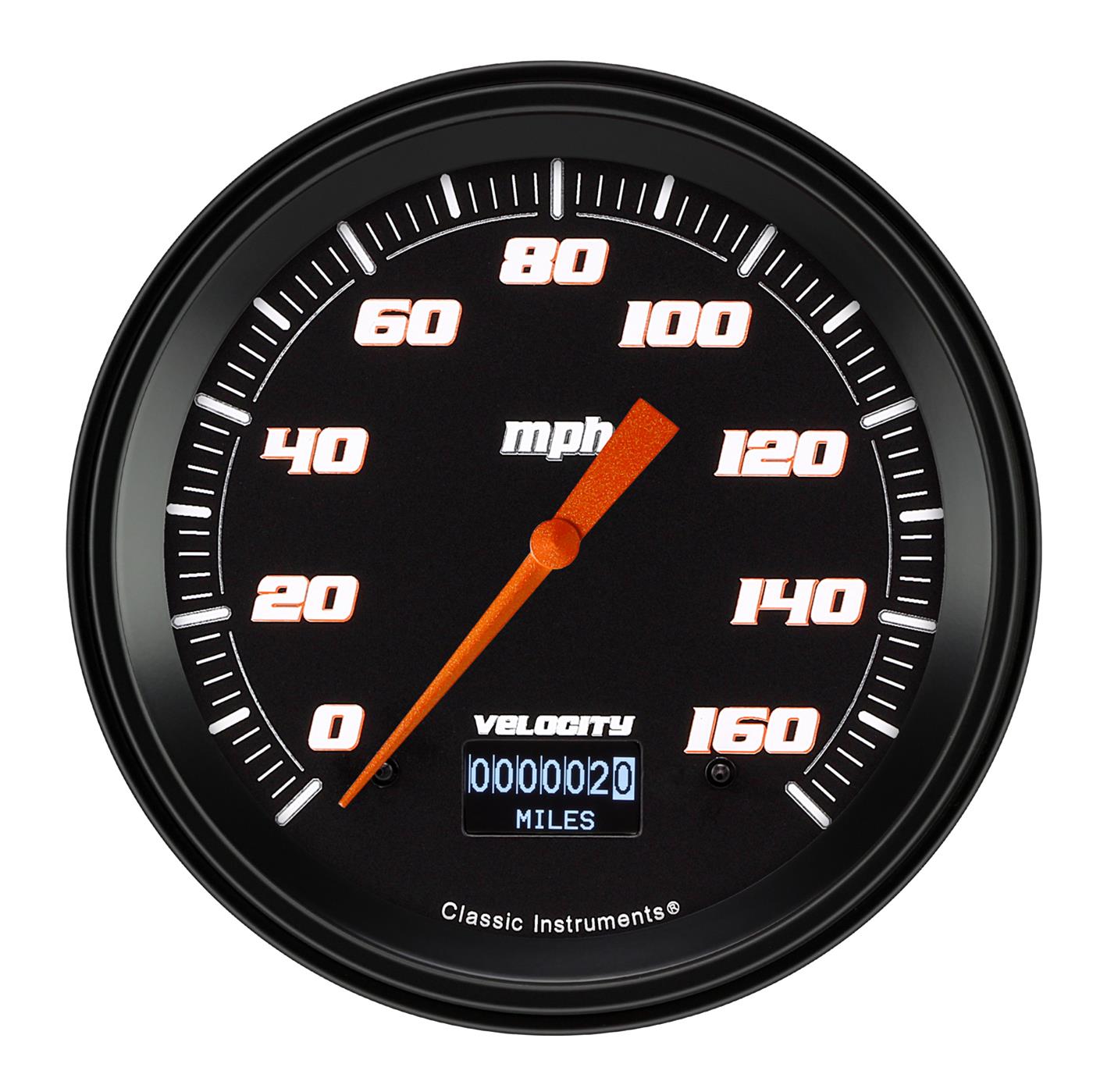 Classic Instruments Velocity Series Speedometers VS56DBBLF