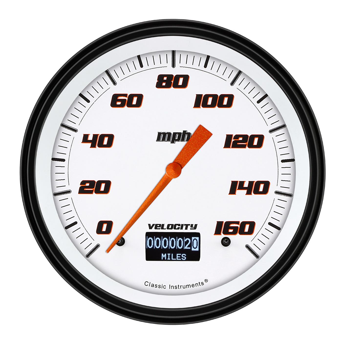 Classic Instruments Velocity Series Speedometers VS56DWBLF