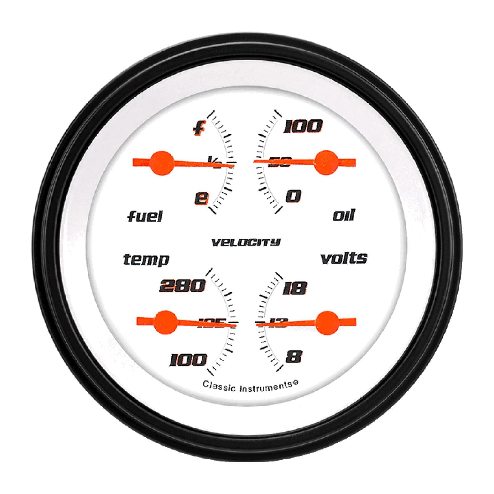 Classic Instruments Velocity Series Gauge Sets VS73WBLF