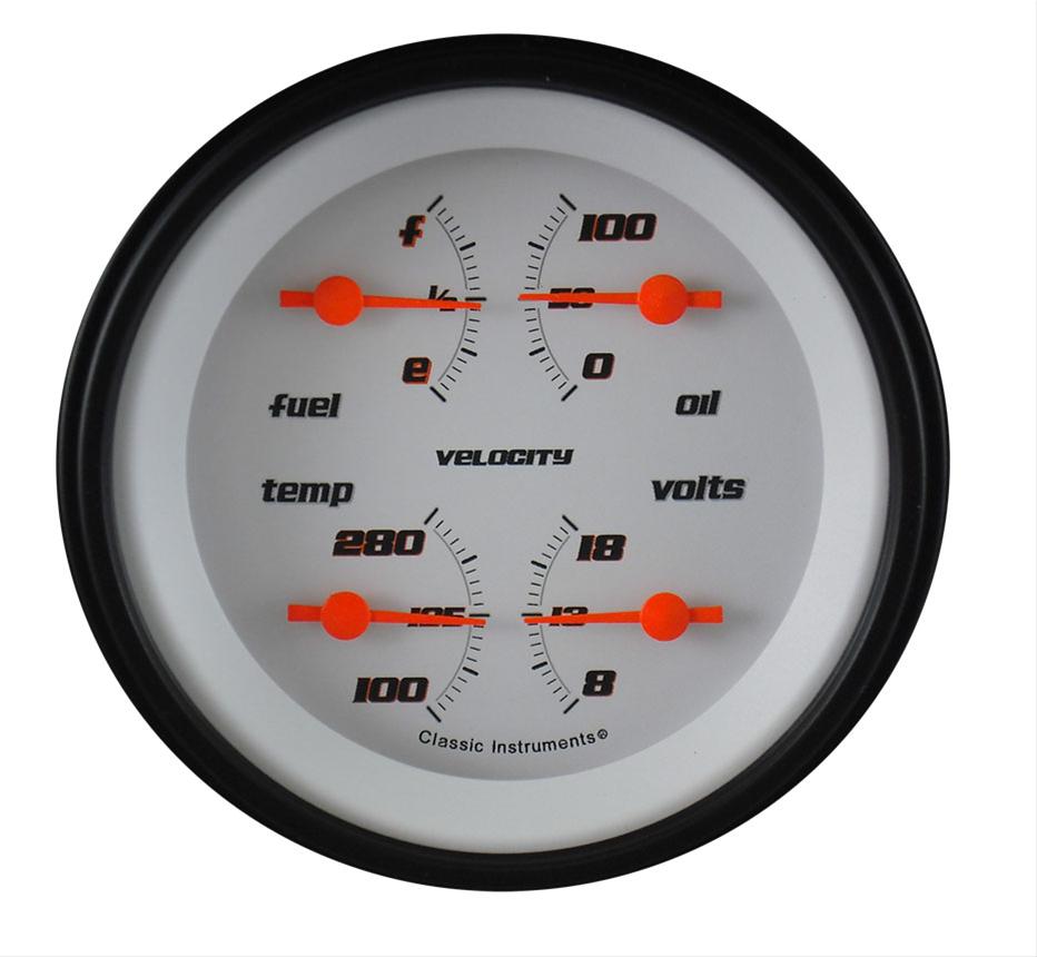 Classic Instruments Velocity Series Gauge Sets VS73WBLF