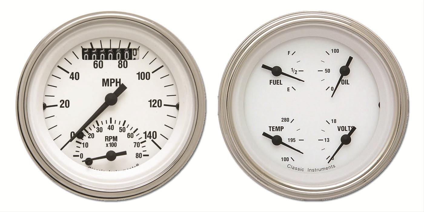 Classic Instruments White Hot Series Gauge Sets WH32SLC