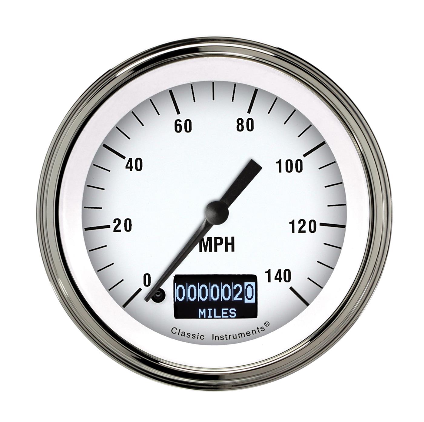 Classic Instruments White Hot Series Speedometers WH55DSLF