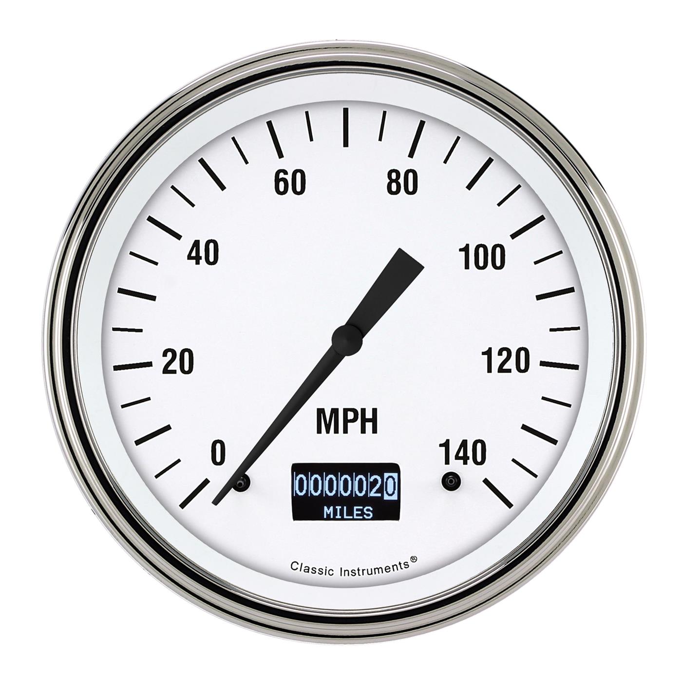 Classic Instruments White Hot Series Speedometers WH56DSLF