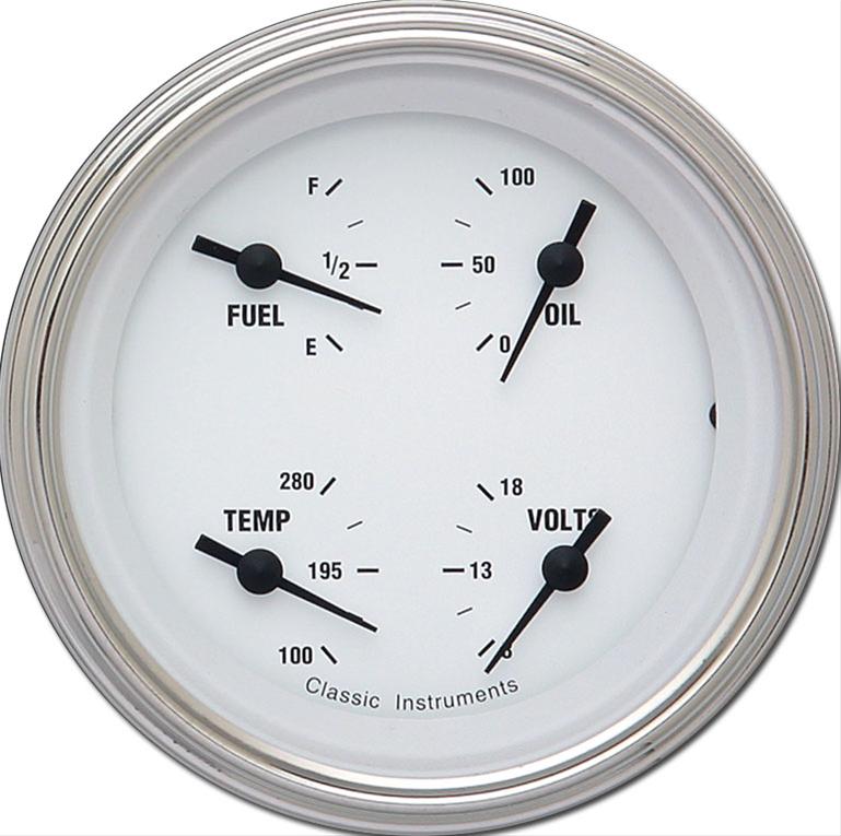 Classic Instruments White Hot Series Gauge Sets WH73SLC