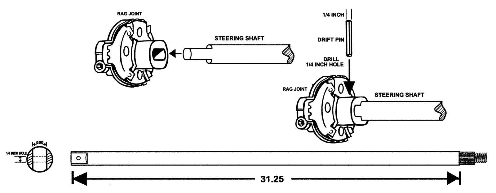 Classic Performance Inner Steering Shafts 5557ISS