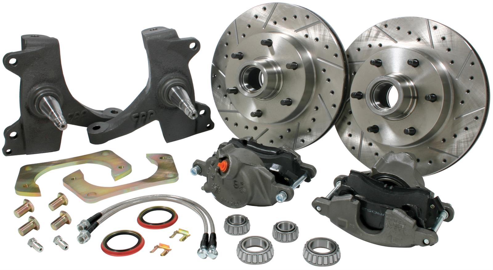 Classic Performance Modular Drop Spindle Front Disc Brake Kits 6062SWBK-6
