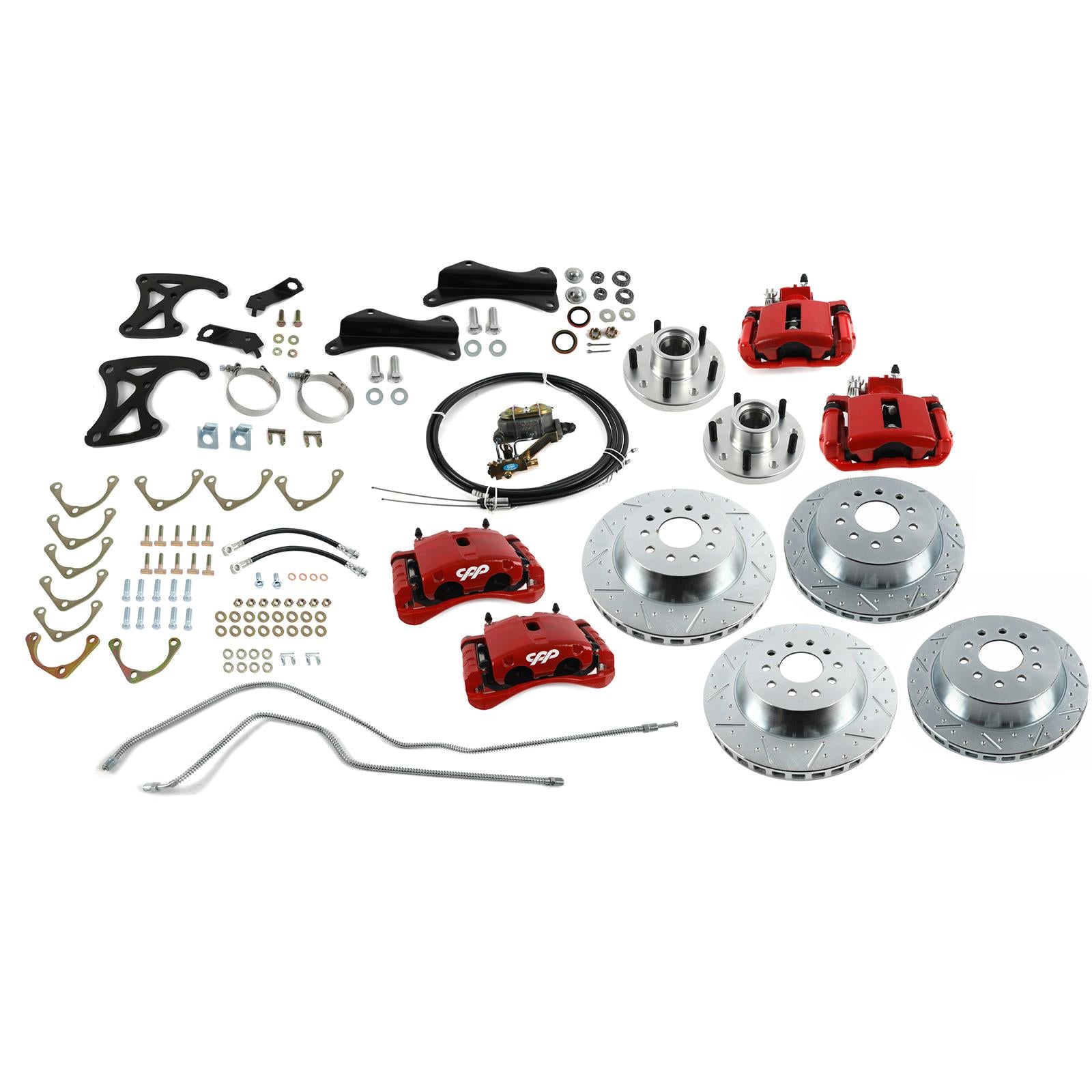 Classic Performance Complete Front and Rear Big Brake Kits 6869FRBK-BB-R