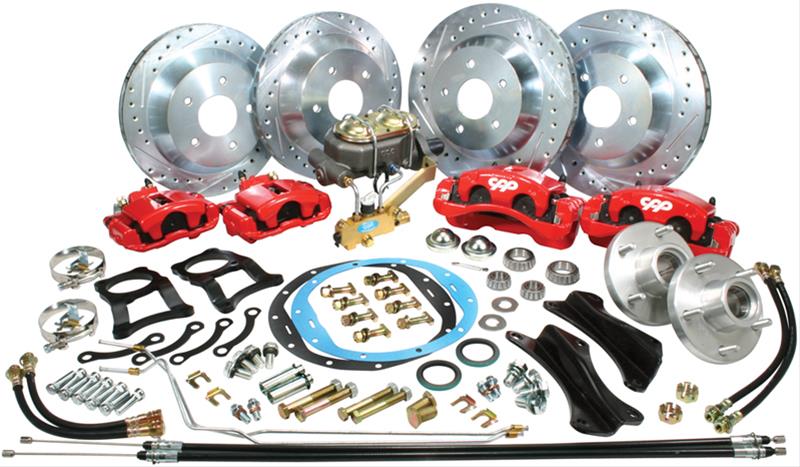 Classic Performance Chevy Midsize Car Complete Stock Spindle Disc Brake Kits 6872FRBK-BB