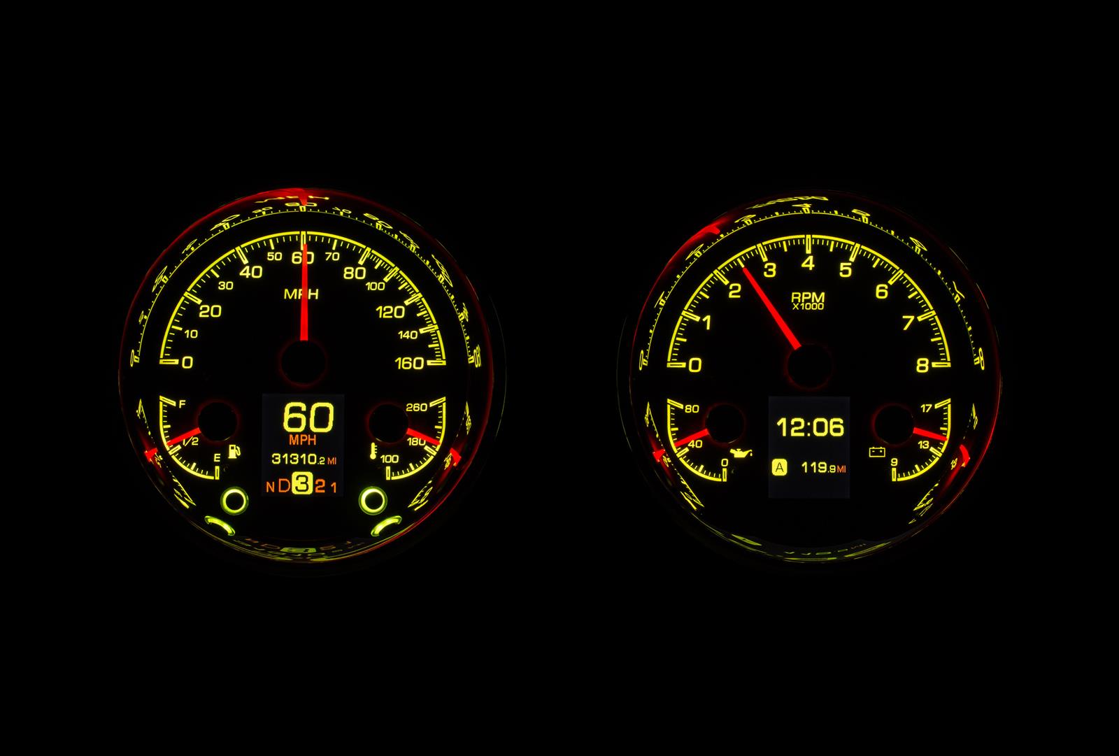 Dakota Digital HDX Series Universal Round Analog Gauge Kits HDX-2014-S