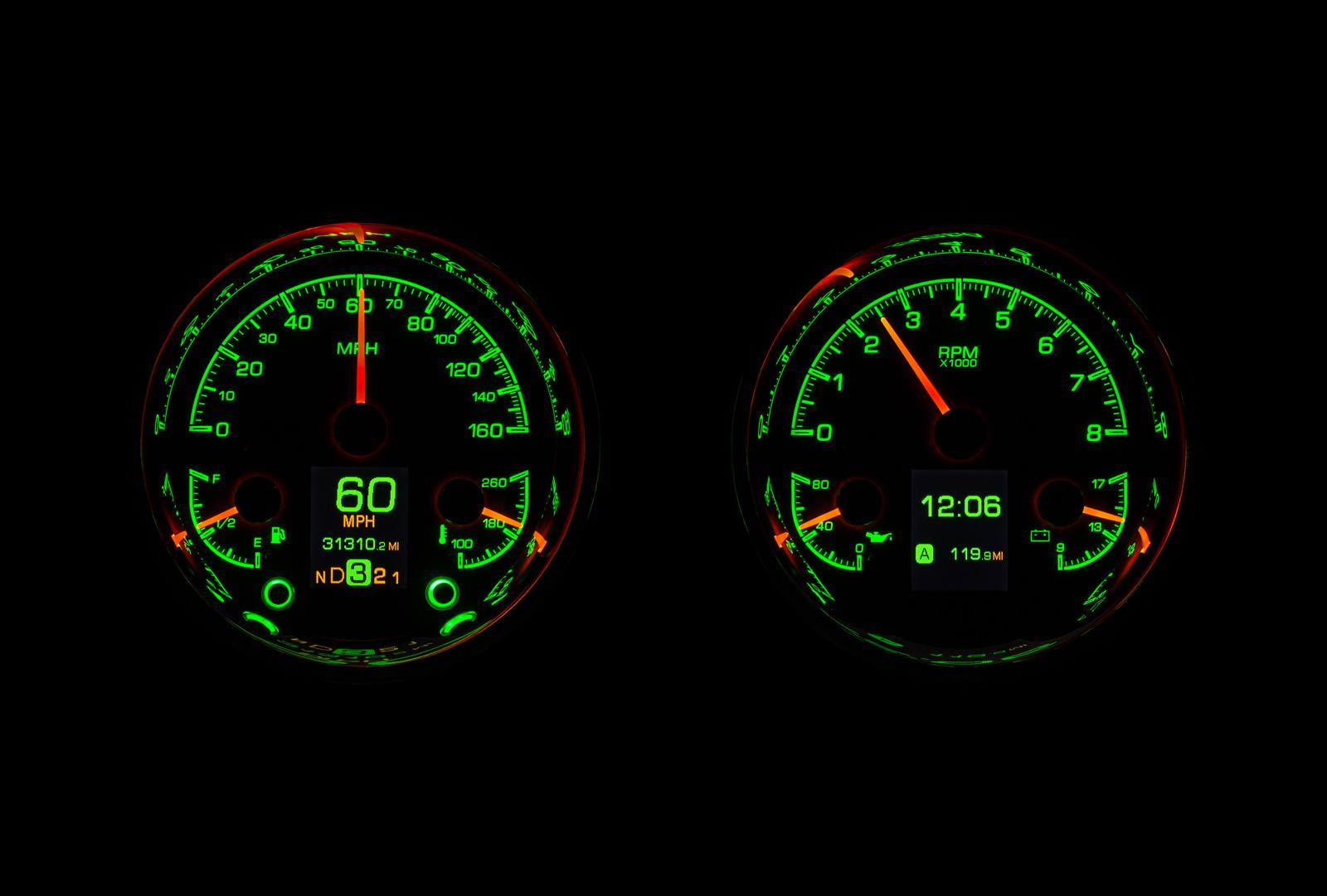 Dakota Digital HDX Series Universal Round Analog Gauge Kits HDX-2014-K