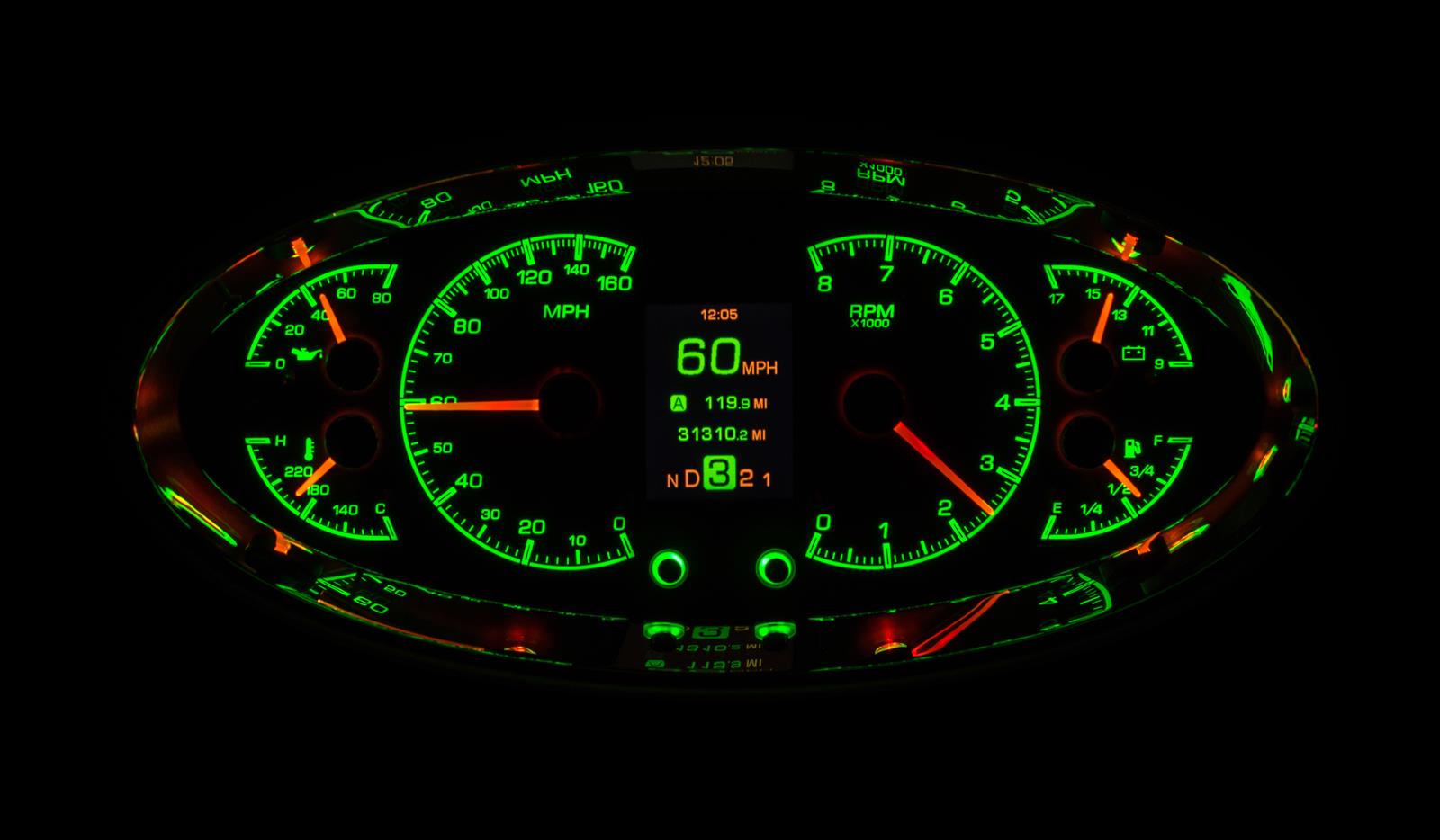 Dakota Digital HDX Series Universal Elliptical Analog Gauge Kits HDX-2017-S