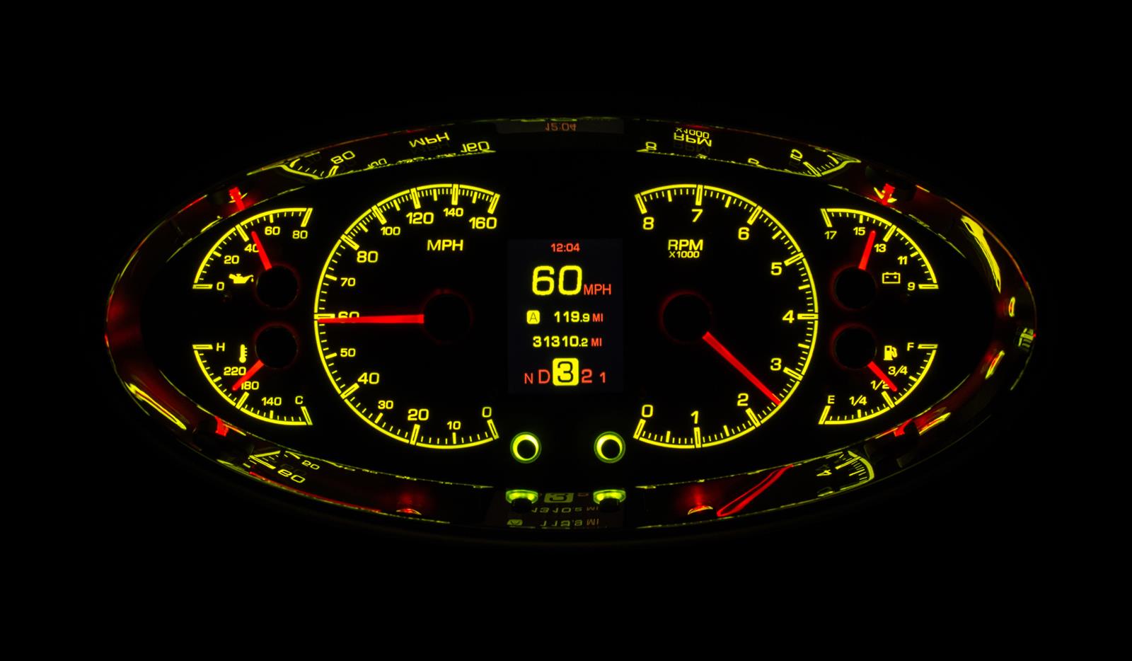 Dakota Digital HDX Series Universal Elliptical Analog Gauge Kits HDX-2017-K