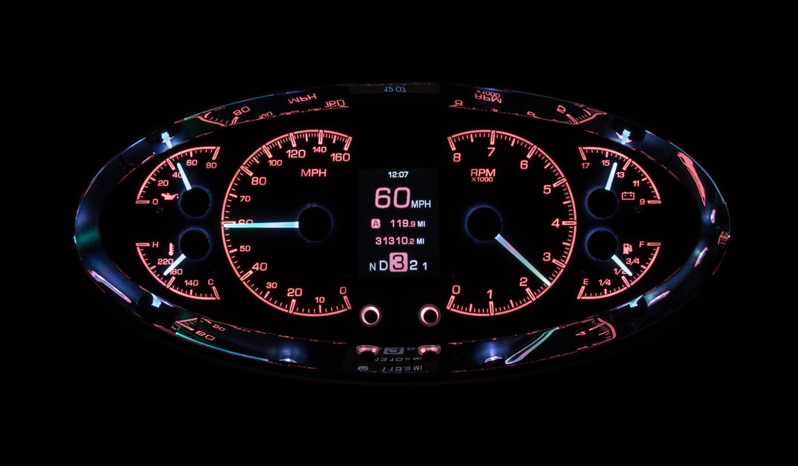 Dakota Digital HDX Series Universal Elliptical Analog Gauge Kits HDX-2017-S