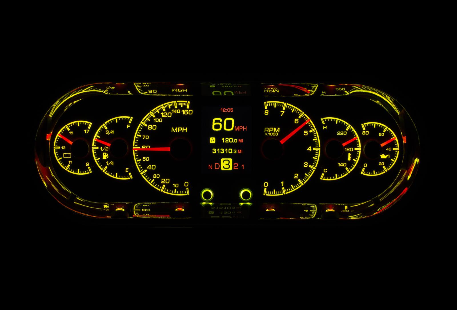 Dakota Digital HDX Series Universal Rounded Rectangle Analog Gauge Kits HDX-2018-S