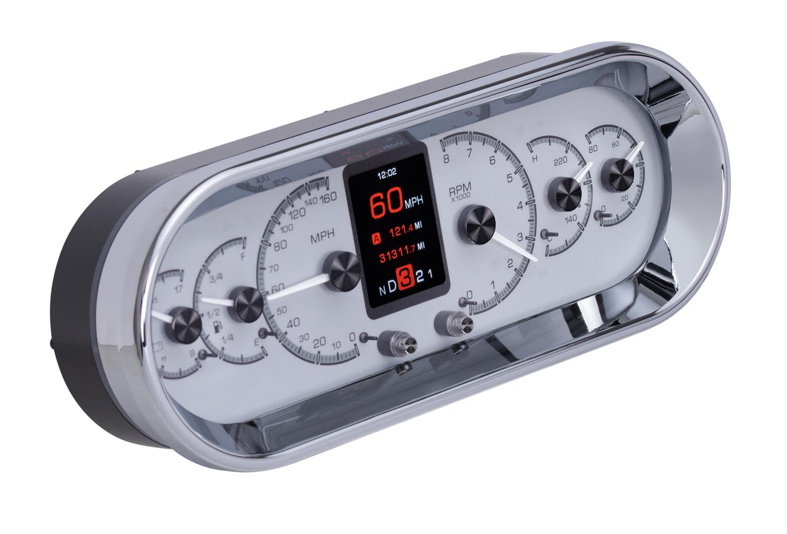 Dakota Digital HDX Series Universal Rounded Rectangle Analog Gauge Kits HDX-2018-S