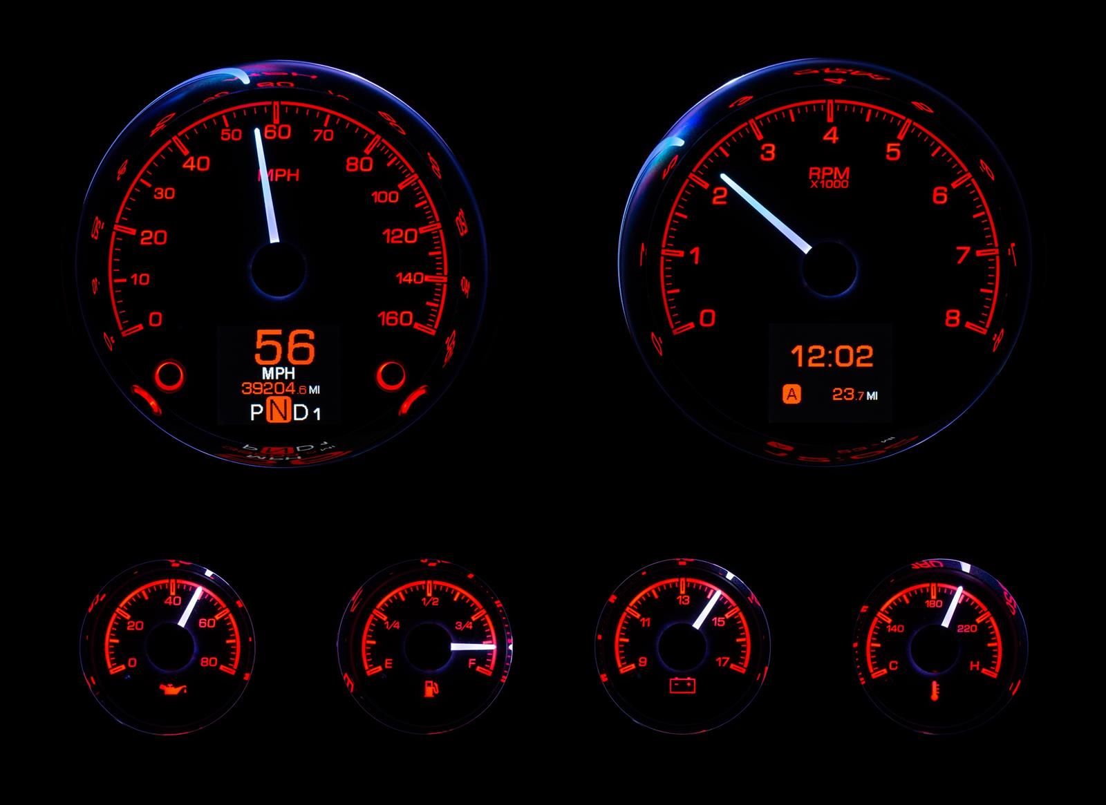 Dakota Digital HDX Series Universal Round Analog Gauge Kits HDX-2024-S