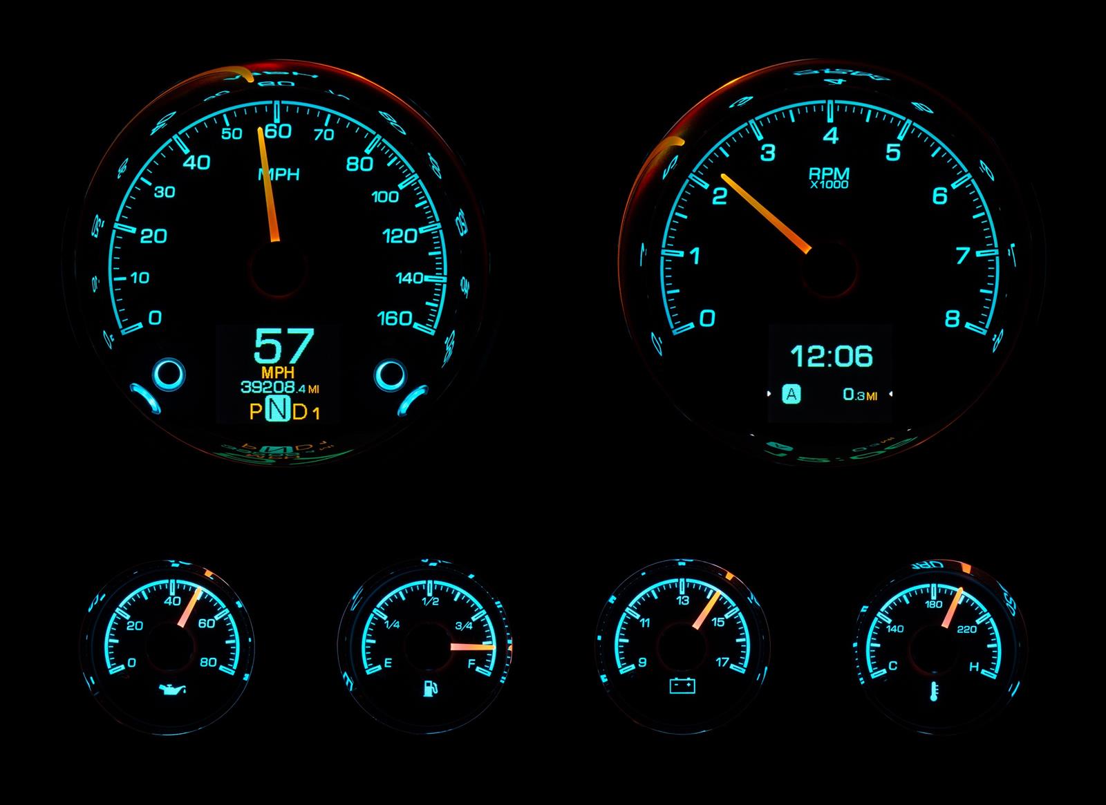 Dakota Digital HDX Series Universal Round Analog Gauge Kits HDX-2024-K