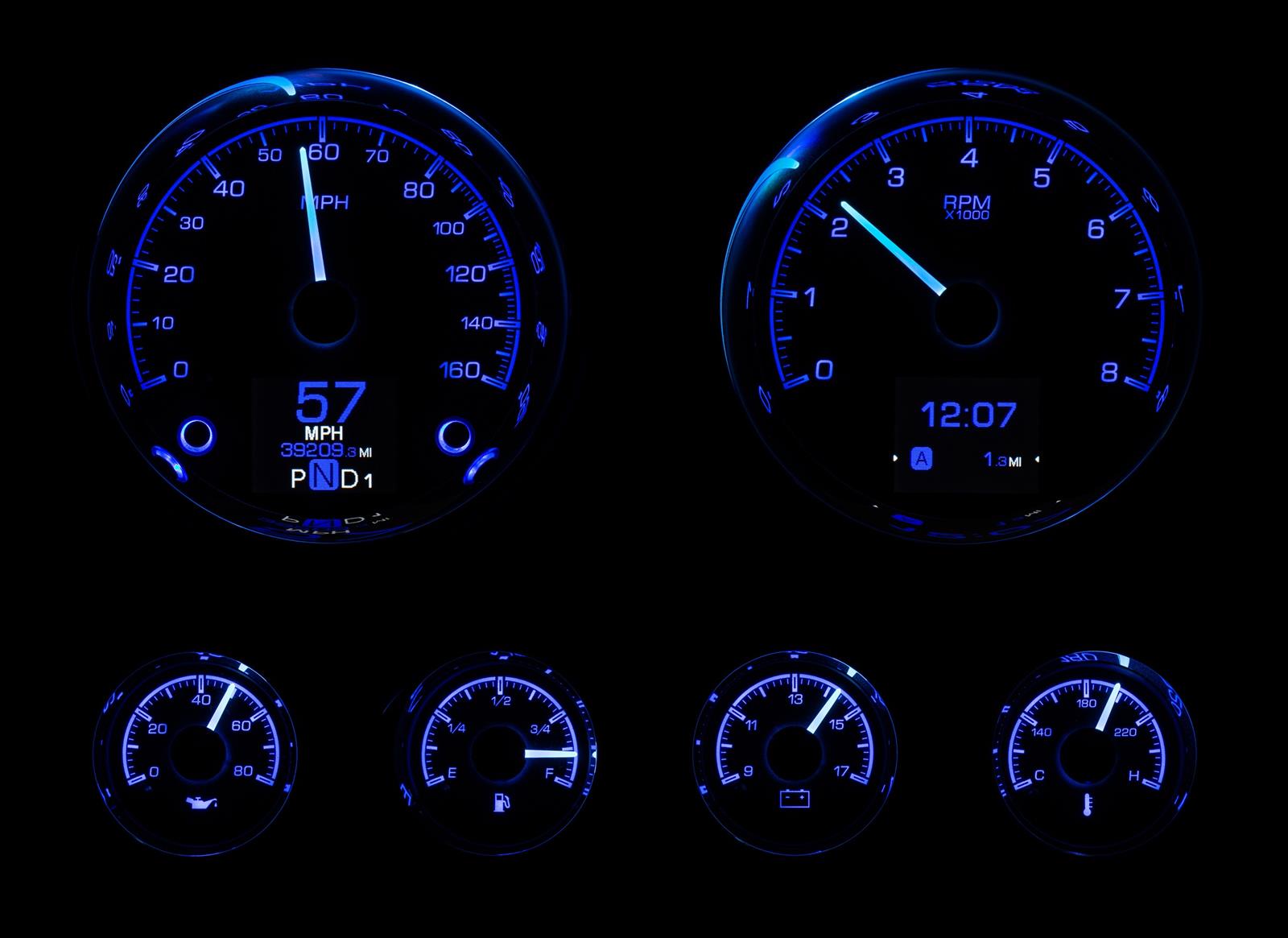 Dakota Digital HDX Series Universal Round Analog Gauge Kits HDX-2024-K