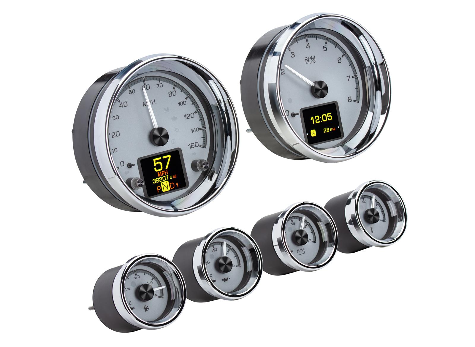 Dakota Digital HDX Series Universal Round Analog Gauge Kits HDX-2024-S