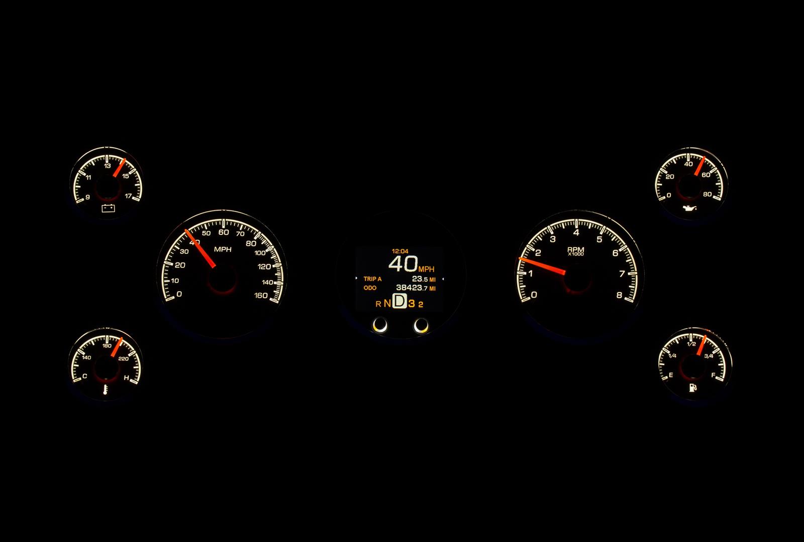 Dakota Digital HDX Series Universal Round Analog Gauge Kits HDX-2070-S