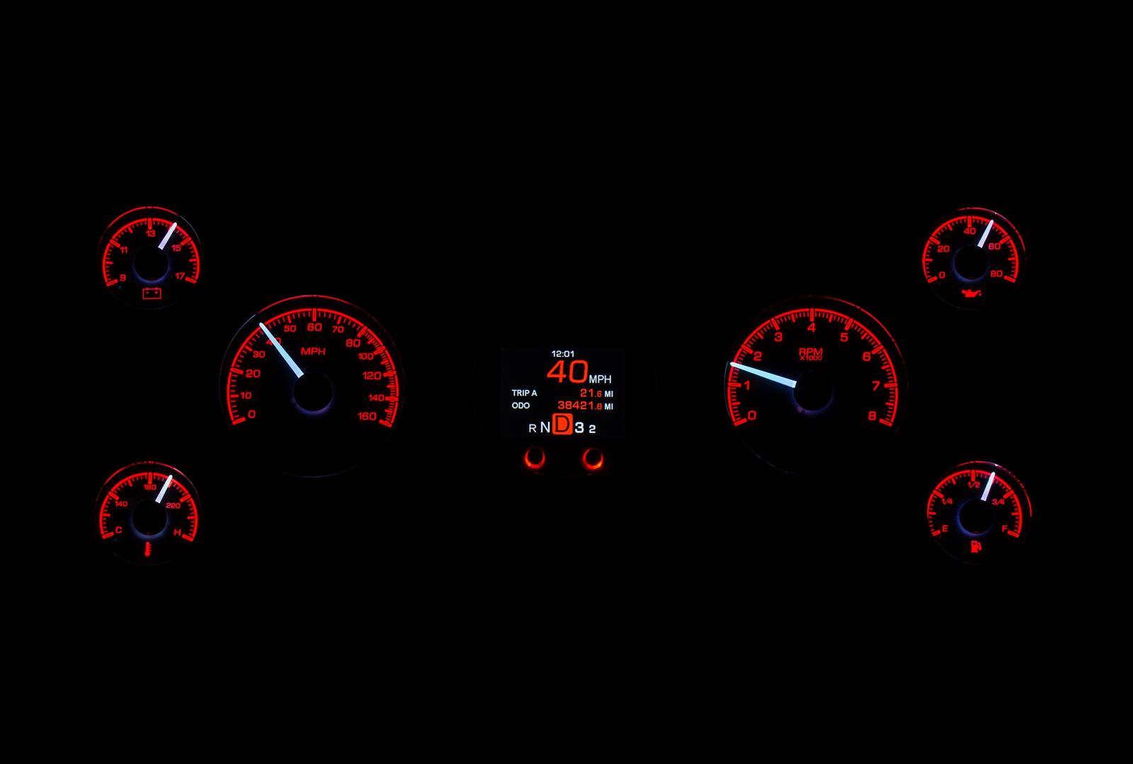 Dakota Digital HDX Series Universal Round Analog Gauge Kits HDX-2070-S