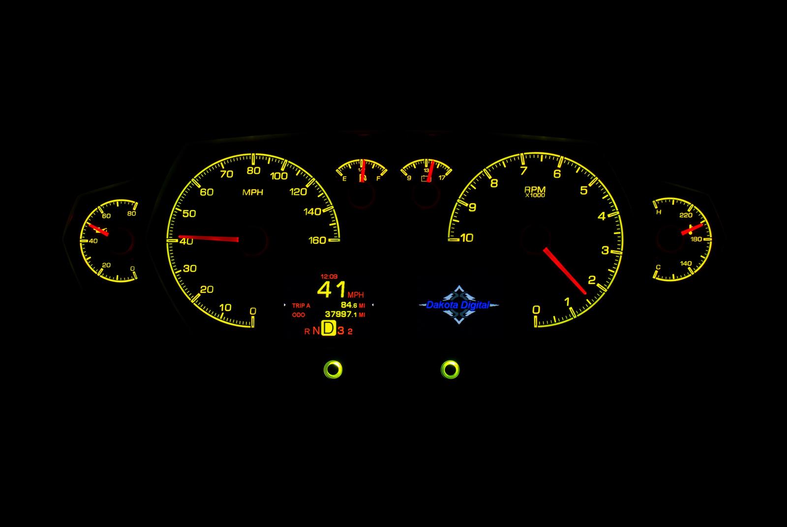 Dakota Digital HDX Series Universal Competition Analog Gauge Kits HDX-2200-S