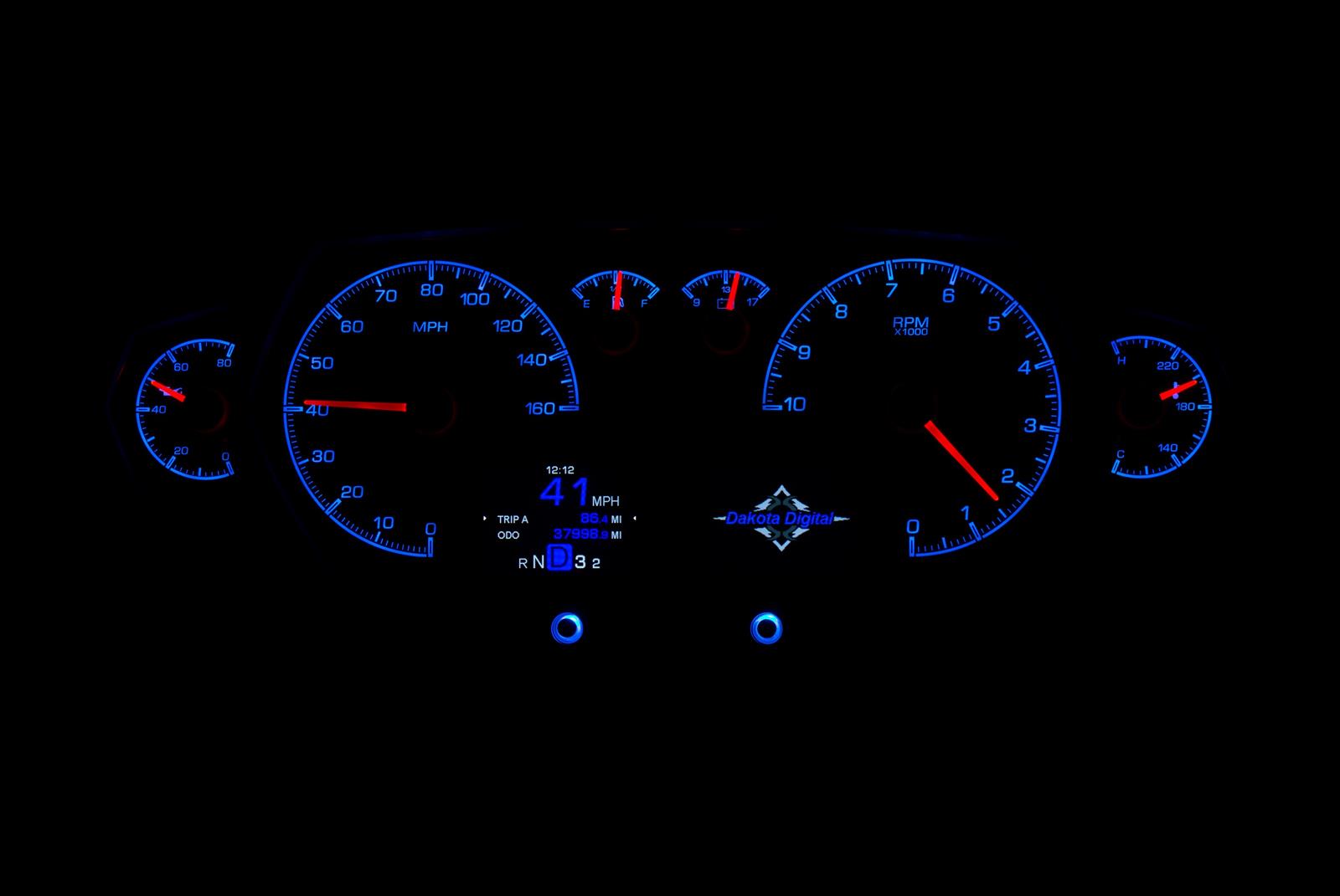 Dakota Digital HDX Series Universal Competition Analog Gauge Kits HDX-2200-S